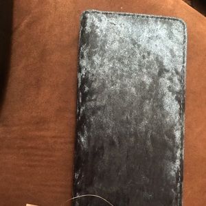 Blue suede wallet